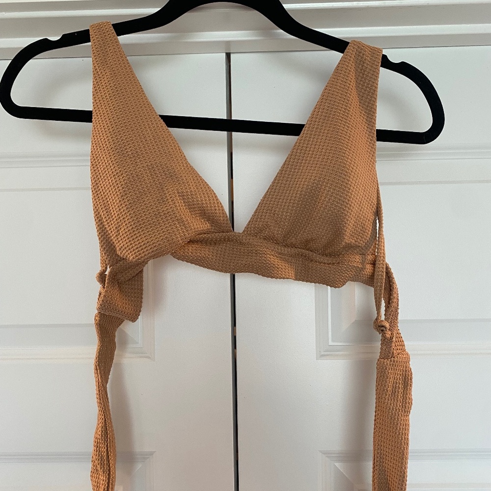 Aerie waffle triangle bikini top